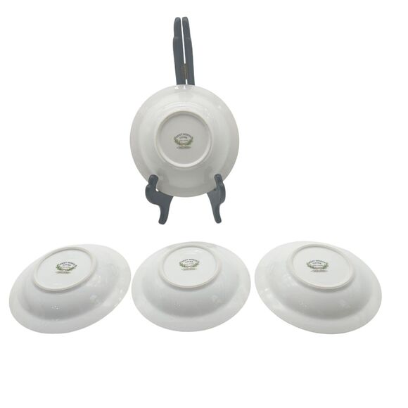 Wentworth Vtg China Dresrosa Floral Center & Trim Gold Bowls 5.5” Set of 4 - Picture 4 of 5